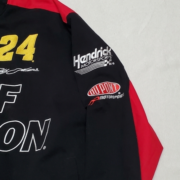 RARE Vintage Jeff Gordon Nascar Drive To End Hunger Black Red Cotton Jacket XXL - Picture 6 of 15